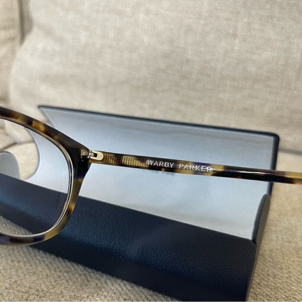 Warby Parker Eyeglasses Tortoise Frames Case Chelsea 252 48-19-145 Eyewear - Picture 4 of 7